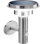 esotec Solar PIR Wandleuchte Tini, Edelstahl Geh&auml;use, LiIon Akku, Bewegungsmelder,