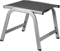 KETTLER Hocker BASIC PLUS; 54x55x55x44 cm (BxTxLxH); Sitz anthrazit, Gestell silber