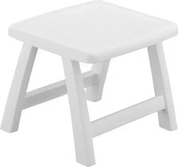 KETTLER Hocker ROMA; 46x48x48x38 cm (BxTxLxH); Sitz wei&szlig;, Gestell wei&szlig;
