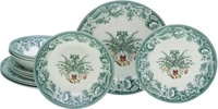 CreaTable Weihnachten gr&uuml;n WL - Tellerset 12-tlg; gr&uuml;n