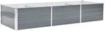 vidaXL Garten-Hochbeet Verzinkter Stahl 240x80x45 cm Grau