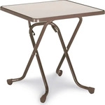 Barths Scherenklapptisch eckig; 67x67x73 cm (LxBxH); braun; quadratisch