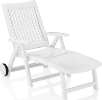 KETTLER Rollliege ROMA; 185x71x41 cm (LxBxH); Sitz wei&szlig;, Gestell wei&szlig;