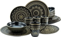 CreaTable Mandala Gold-Schwarz - Kombiservice 16-tlg; gold/schwarz