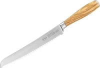 R&Ouml;SLE Brotmesser 22 cm; Klingenl&auml;nge 22 cm, 35.5 cm (L); silber/braun
