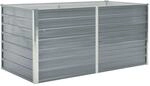 vidaXL Blumenkasten 160 x 80 x 77 cm grau Stahl verzinkt