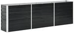 vidaXL Rechteck-Hochbeet aus verzinktem Stahl 240x40x77 cm, Anthrazit, offenem Boden,