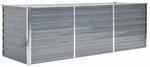 vidaXL Hochbeet Verzinkter Stahl 240x80x77 cm Grau Gartenbeet Pflanzbeet
