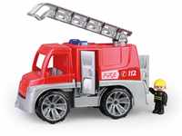Lena 04457 TRUXX Feuerwehr Einsatzfahrzeug mit Spielfigur als Feuerwehrmann,