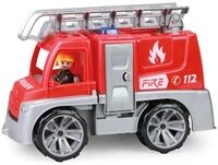 Lena 04457 - TRUXX Feuerwehr Einsatzfahrzeug mit Spielfigur als Feuerwehrmann,