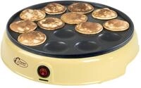 Bestron Poffertjes Maker im Retro Design, Mini Pfannkuchen Automat, mit