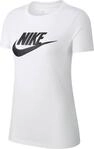 Nike Damen W NSW TEE ESSNTL ICON FUTUR T-shirt, White/Black, M