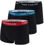 TOM TAILOR Boxer Briefs, Herren Short Boxer, 3er Pack (XL, Schwarz-dunkel-Uni)