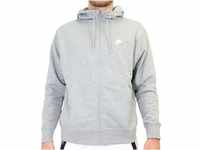 Nike Herren M Nsw Club hættetrøje Fz Ft Hooded Sweatshirt, Dk Grey Heather/Matte