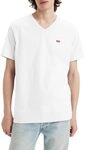 Levi's Herren Original Housemark V-Neck T-Shirt, White, XXL