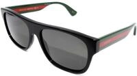 GUCCI Mens GG0341S Sunglasses, Black-Multicolor-Grey, 56