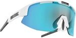 Bliz Damen, Herren Sonnenbrille Matrix Shiny White-Smoke with Blue Multi