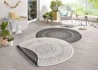 Northrugs Porto In- und Outdoor Teppich Rund &ndash; Runder Wendeteppich Wasserfest