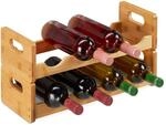 Relaxdays Weinregal, platzsparende Weinablage f&uuml;r 8 Flaschen, quer, Flaschenregal