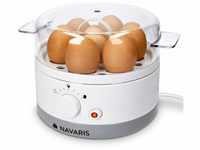 Navaris Eierkocher für 1-7 Eier - inkl. Wasser-Messbecher mit Eierstecher -