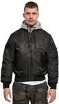 Brandit MA1 Sweat Hooded Jacket, Farbe: black-grey, Gr&ouml;&szlig;e: S