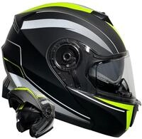 Klapphelm Integralhelm Helm Motorradhelm RALLOX 160 schwarz neon gelb gr&uuml;n matt mit