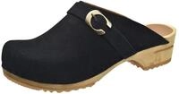 Sanita Hedi offener Clog, Wildleder | Original handgemacht | Leder-Holzclogs...