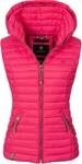 Navahoo Damen &Uuml;bergangsjacke leichte Steppweste mit Abnehmbarer Kapuze Shadaa Rosa