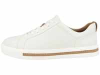Clarks Damen Un Maui Lace Sneaker, White Leather, 42 EU