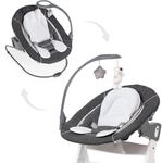 hauck Alpha Bouncer Deluxe, Melange Grey - 2in1 Babywippe & Neugeborenenaufsatz f&uuml;r