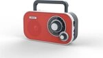 Tragbares Stereo Radio mit AUX IN und Kopfh&ouml;reranschluss K&uuml;chenradio (Rot)