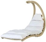 AMAZONAS Swing Lounger Creme stylische Schwebeliege aus hochwertigem FSC Fichtenholz