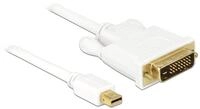 Delock DisplayPort-Kabel (Mini Displayport Stecker zu DVI 24-Polig Stecker, 2m)