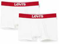 Levi's Herren Levis Men Solid Basic Trunk 2P Boxershorts, Weiß (Weiß/ Weiß 317),