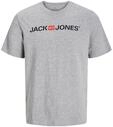 JACK & JONES Herren Jjecorp Logo Tee Crew Neck Noos T Shirt, Light Grey Melange, S EU