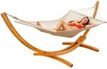 AMANKA XXL H&auml;ngematte mit Gestell 325 cm &ndash; Robustes Outdoor...