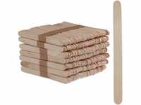 Relaxdays Eisstiele aus Holz, 500 Stück, Holzstäbchen, Basteln, Backen, DIY EIS am