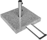 anndora Komfort Sonnenschirmst&auml;nder aus Granit - 55kg rollbar Teleskopgriff hellgrau