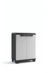 Keter Split Premium Recyclingschrank, schwarz/grau, 68 x 39 x 92 cm, mit