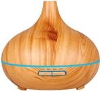 Aroma Diffuser Holzdesign - Aromadiffuser - 300 ml - leise Ultraschalltechnologie -