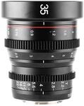 MEKE 35mm T2.2 Mini Fixed Prime Manual Focus Wide-Angle Cinema Lens for M43...