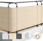 Sol Royal SolVision Balkon Sichtschutz HB2 HDPE blickdichte Balkonumspannung 90x500