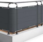 Sol Royal Balkon Sichtschutz PES SolVision PB2 90x300 cm Anthrazit - Balkonumspannung
