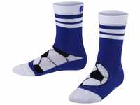 FALKE Unisex Kinder Socken Active Soccer K SO Baumwolle gemustert 1 Paar, Blau