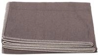 Decke aus Baumwolle 140 x 200 cm Kuscheldecke mit Zierstich weich, braun