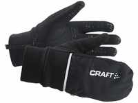 Craft Radhandschuh Lang 2 In 1 Hybrid Weather Gloves, schwarz - schwarz, L