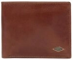 Fossil Geldb&ouml;rse f&uuml;r M&auml;nner Ryan, Leder Bifold Dunkelbraun 12,4 cm L x 0,5...