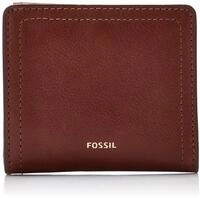 Fossil Brieftasche f&uuml;r Frauen Logan, Leder/Polyurethanbesatz Bifold braun 10,2 cm L