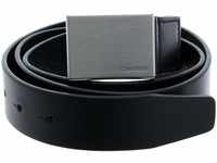 Calvin Klein Herren Gürtel Formal Plaque Belt 3.5 cm Ledergürtel, Schwarz (Black),