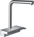 hansgrohe K&uuml;chenarmatur Aquno Select M81 (Wasserhahn K&uuml;che mit Abtropfsieb, 360&deg;